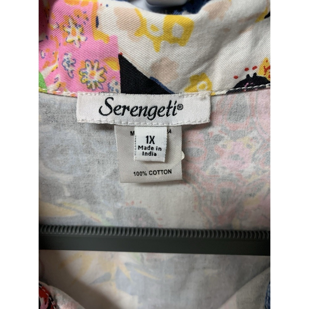 Serengeti Pink Multi Colorful Patchwork Women's Jacket Size 1X - Picture 4 of 12